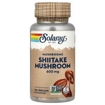 Solaray, 蘑菇，香菇，600 毫克，100 粒素食膠囊