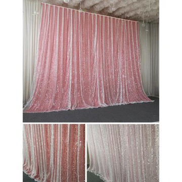 婚慶背景紗幔亮片網紗婚禮舞臺背景布幕布網紅生日場景裝飾布幔