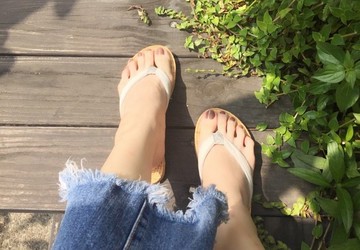 新款法國FYE環保休閒夾腳拖   雨天灰/淺灰色 女款