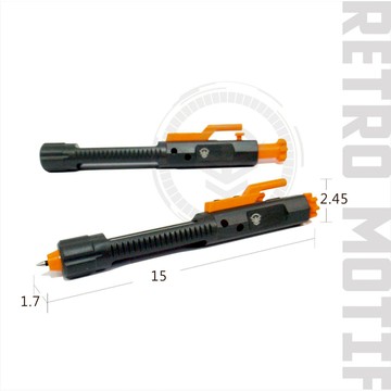 RETRO MOTIF 槍機造型手動鋼珠筆(瓦斯導管型) Bolt Action Style Ballpoint Pen