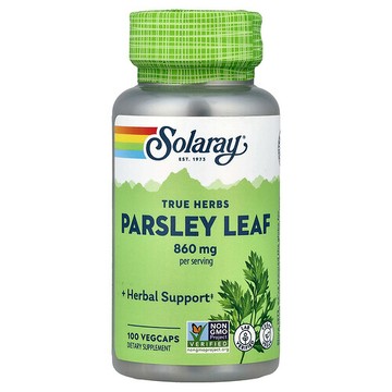 Solaray, 真實草本，歐芹葉，860 毫克，100 粒素食膠囊（每粒膠囊 430 毫克）