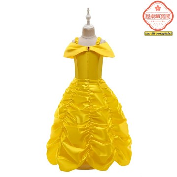 【外貿爆款】公主裙 女童連衣裙 艾莎裙 貝爾裙 冰雪奇緣裙 夏季薄款 蓬蓬紗裙 生日派對 舞臺表演 角色扮演