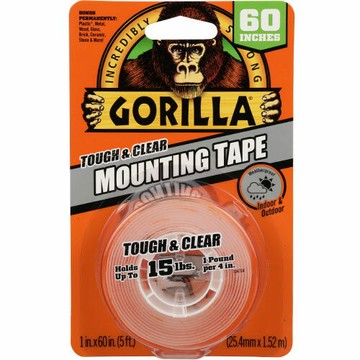 GORILLA大猩猩 強力雙面膠帶 透明不泛黃  25.4mmX1.52m