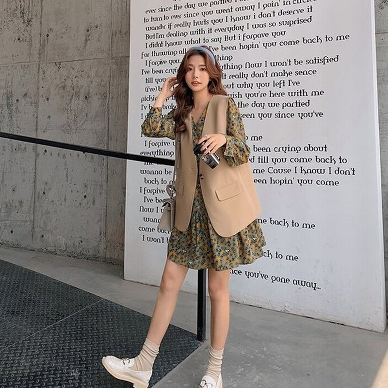 2点タイプ ワンピース ベストジャケット レディース ワンピドレス 膝丈 長袖 フレア 花柄 かわいい 大人可愛い きれいめ 大人 上品 おしゃれ お洒落 レトロ 通販 Lineポイント最大0 5 Get Lineショッピング