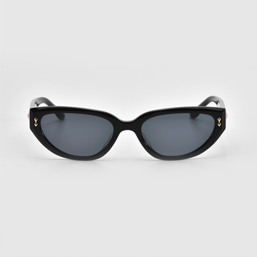 【For Art's Sake】時髦黑色微貓眼墨鏡 LUSH BLACK SF039BK