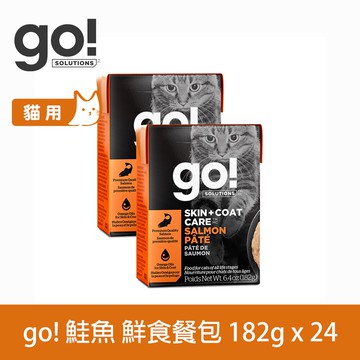 【SofyDOG】go! 鮮食利樂貓餐包 豐醬系列 野生鮭魚182g 24件組 貓罐 主食罐 肉泥口感 皮毛保健 全年齡可食用