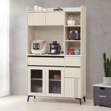 【Homelike】 喜家居4尺高收納餐櫃(2542)