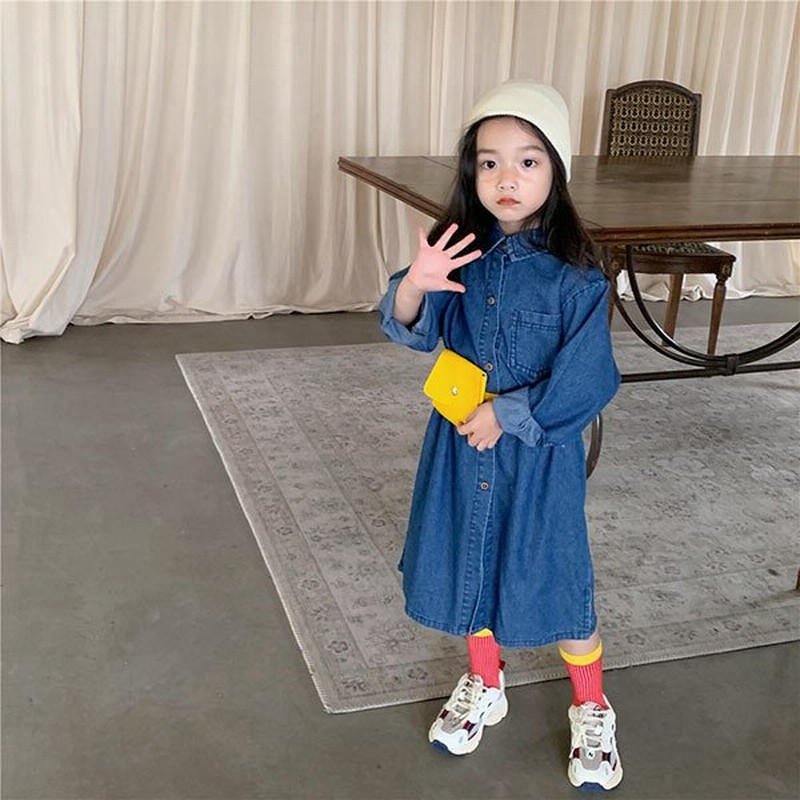 子供服 ワンピース 女の子 韓国子供服 キッズ 春服 長袖 デニムワンピース シャツワンピース 子供ドレス 誕生日 七五三 お姫様 ベビー服 おしゃれ 可愛い 新品 通販 Lineポイント最大0 5 Get Lineショッピング