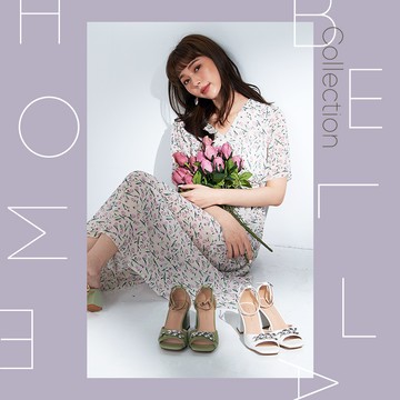 【1+1優惠】HS 花序蔓延涼鞋 簡約白