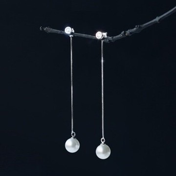 925純銀耳環珍珠耳飾-高貴氣質典雅大方生日情人節禮物女飾品73dq31【獨家進口】【米蘭精品】