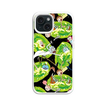 iPhone 15 SolidX 白 - 瑞克和莫蒂 Rick and Morty - 太空傳送門