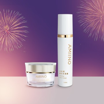 【安美諾美白修護霜1入+煥采保濕露1入】59折