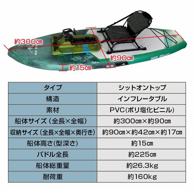 ペダル式パドルボード 足漕ぎ カヤック SUP インフレータブル ペダル 