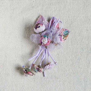 【MITHX】櫻福,三苞錦,小側夾胸針,造型髮飾-紫