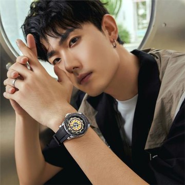 馬克華菲手表男2025新款彩虹圈全自動夜光防水潛水大表盤石英腕表