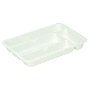 小禮堂 Inomata 日本製 四格餐具收納盤 (白色款) 4905596-007067