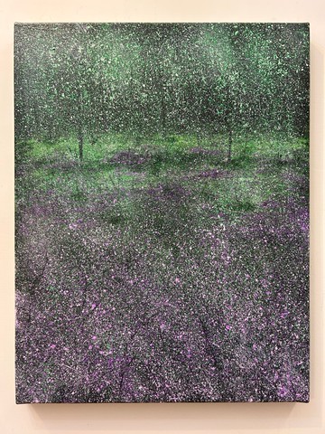 【細雨朦朧的森林】無框畫