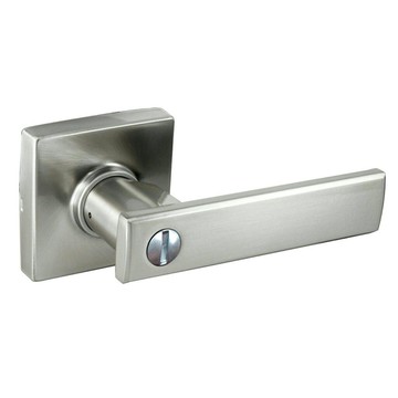 加安水平鎖LP1X20G-60mm 浴廁鎖 方套盤 磨砂銀色 左右不分邊都適用