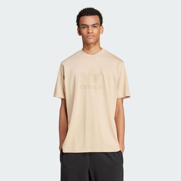 adidas 愛迪達 上衣 男款 短袖上衣 運動 MONO TEE 米 IX6747