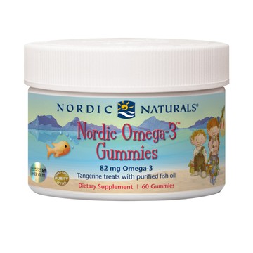Nordic naturals 甜橘QQ軟糖 60顆/瓶 (魚油 Omega-3)