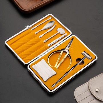 不銹鋼蟹八件套裝家用螃蟹工具蟹夾蟹鉗拆大閘蟹專用神器