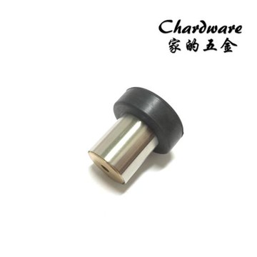 【家的五金】圓頭橡膠門擋（單孔）304不銹鋼 45mm(白鐵.消音門擋.防撞.戶檔.門擋.門頂.門碰.門用戶檔.門止)