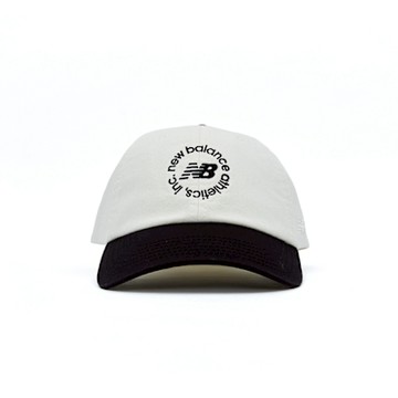 New Balance 6 Panel Graphic 白黑色 可調帽圍 刺繡 老帽 棒球帽 LAH51012SST