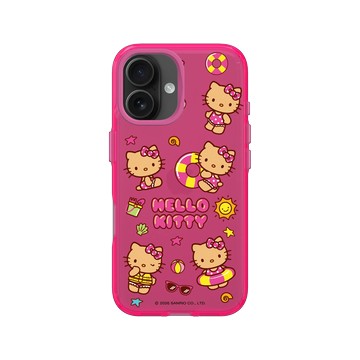 iPhone 16 Clear 粉漾桃 - 三麗鷗-Hello Kitty - 戲水造型款
