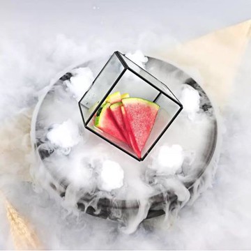 創意干冰盤意境冒煙透明刺身盤分子料理中式裝飾擺盤餐具冷菜玻璃