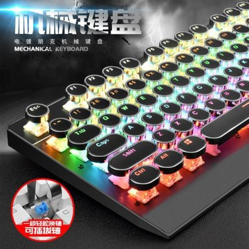 跨境新款k940蒸汽朋克真機械鍵盤青軸電腦外設電競游戲網吧自用