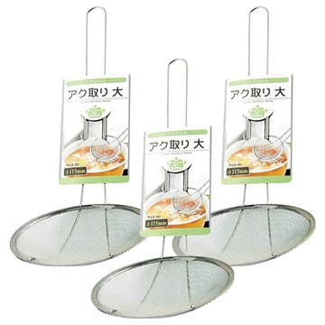 Echo 湯類浮沫撈取杓 全不鏽鋼材質安全衛生 柄部中空設計方便吊掛收納  115mm  3個