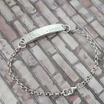 Z9款(可敲字)925純銀手鍊.客製英文字母數字.御匠敲飾