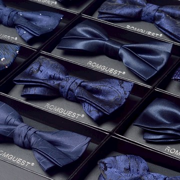 男士商務正裝襯衫領結西服口袋巾藏青花紋英倫時尚手帕方巾蝴蝶結