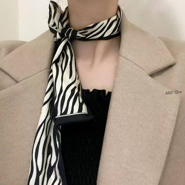 一周出貨【🔥 8.8萬人收藏】法式複古韆鳥格絲巾紮髮綁包飄帶女蝴蝶結綁髮絲帶高級感氣質絲巾