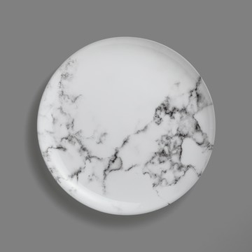 地語 白玉墨萃 20cm 骨瓷圓盤│單品