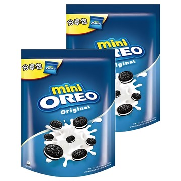 OREO 奧利奧 迷你夾心餅乾 分享包 香草口味 8包入  163.2g  2袋