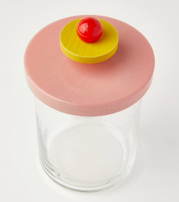 Alessi ES16 glass jar by Ettore Sottsass