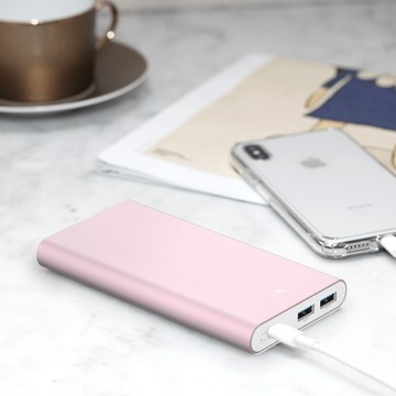 Gum™ Slim 鋁質三孔 Swtich & MacBook PD/QC 10,000 MAh 快充行動電源(18W)旅充/移動電源 玫瑰金 - PP-838PK