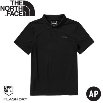 【The North Face 男 快乾排汗短袖POLO衫AP《黑》】7WD2/登山/短T/排汗衫/抗UV