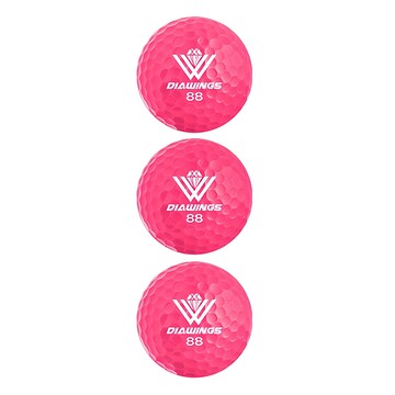 Diawings 高彈性遠距離專用長打高爾夫球 2層 42.8mm M2 粉紅色 3入 1組  粉紅色光澤  3個  1盒