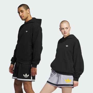 adidas 愛迪達 長袖上衣 男女款 中性款 帽T 運動 亞規 三葉草 GFX HOODIE 黑 IY3716
