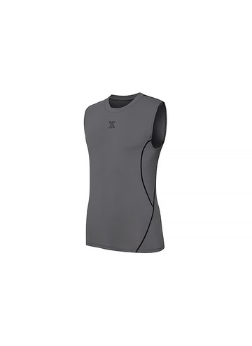 線條彈力緊身運動背心｜力量深灰Dark Muscle Gray｜XT0108T