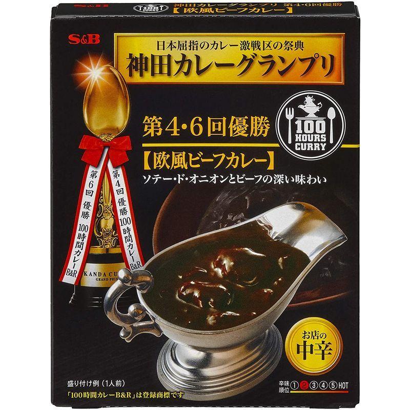 神田カレーグランプリ 100時間カレーBR 欧風ビーフカレー お店の中辛 180g×5個