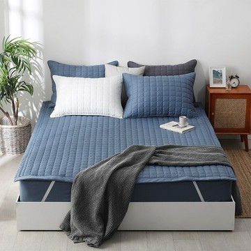 SERAGIO 鋪棉鬆緊帶床墊  SS  海軍藍