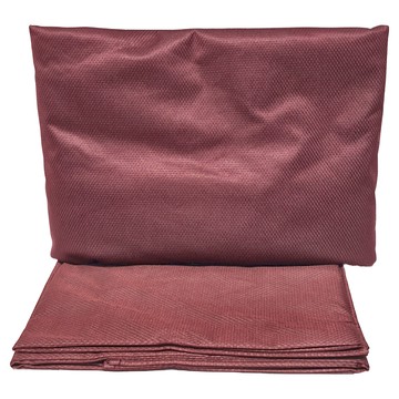 Blue Cat 藍貓 100%防水透氣床包式保潔墊+防水枕套組 MIT台灣製造  6.2 x 5尺  酒紅色