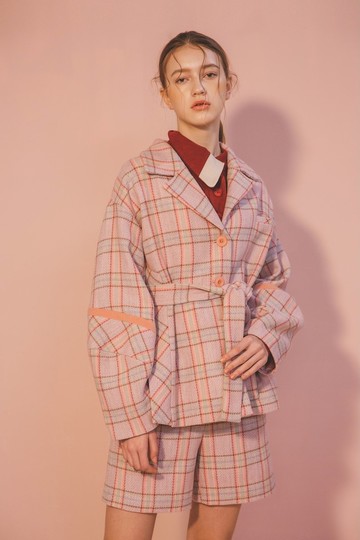 Sample Sale / 毛呢格子西裝外套