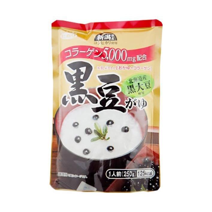 ヒカリ食品 黒豆がゆ コラーゲン入り 250gパウチ×24個入｜ 送料無料