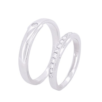 莫桑石 莫桑鑽 丘比特對戒 台北門市 客製化訂製白金