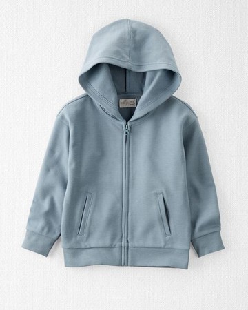 Toddler Organic Cotton Ribbed  Hooded Jacket