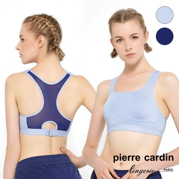 【pierre cardin 皮爾卡登女性內衣】高支撐減壓挖背運動內衣